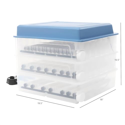 Incubators for Hatching Eggs, 192 Eggs Incubator Automatic Hatcher with Egg Turning and Humidity Control 80W for Chicken Duck Goose Bird Quail Pigeon Poultry Egg Incubator - style: 192-Egg Poultry Hatcher