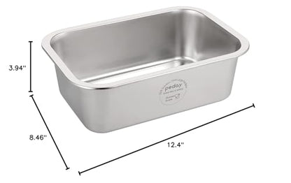 PEDAY 1.2 Gallon Large Dog Water Bowl, 18/8 Human Grade Stainless Steel - Silver Classic - color: Silver Classic, size: 1.2 gallon