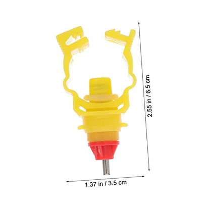 20pcs Poultry Water Feeder Automatic Chicken Waterer for Hens Ducks and Game Birds Durable Screw Style Drinker for Buckets and Coop Use Color