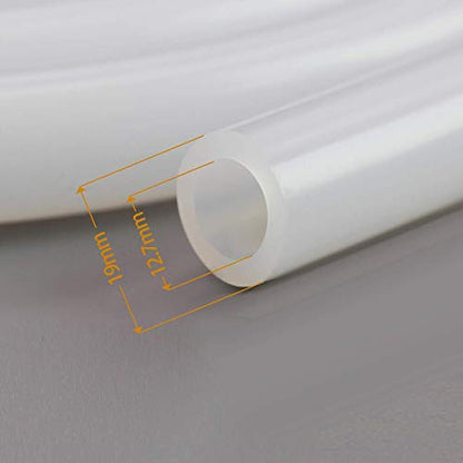 Home Brewing and Winemaking Silicone Tubing, 1/2 inch ID x 3/4 inch OD, 1/8 inch Wall - 10 ft, High Temp Food Grade Tube, Flexible Hose Pipe with Stainless Worm Gear Hose Clamps - color: 13mm x 19mm (1/2"ID x 3/4"OD)