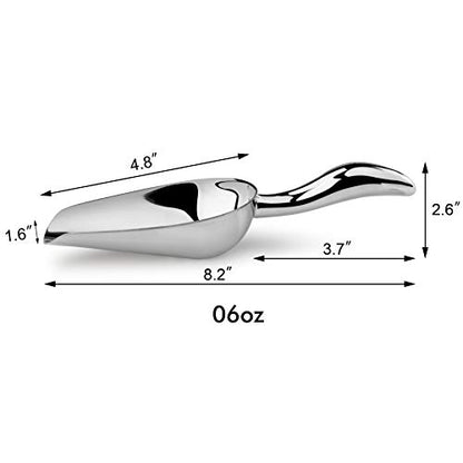 New Star Foodservice Restaurant Grade Stainless Steel Bar Ice Flour Utility Scoop, 6-Ounce - size: 6-Ounce Stainless Steel