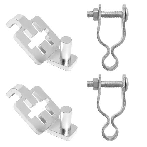 2-Pack T-Post Gate Hinge Kit, Heavy Duty 1-3/8" U-Bolt Clamps, Chain Link Fence Gate Hinge for Metal Posts & Chain Link Gates – Farm & Backyard Use