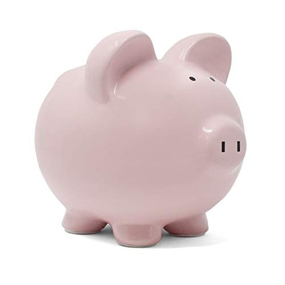 Child to Cherish Ceramic Piggy Bank, Pink - color: Pink