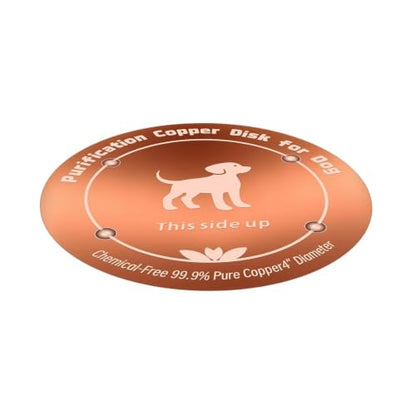 Copper Waterer Cleaning Disc, All Season Livestock Water Purifier Tray Keeps Water Clean for Poultry, Dogs & Cattle - size: dog