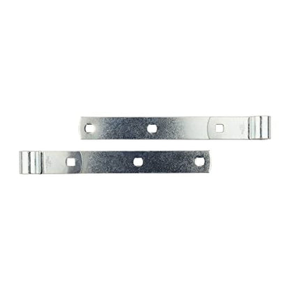 National Hardware N129-726 290BC Screw Hook and Strap Hinges 2-Pack - 10 in Zinc Plated Steel Gate Hinges for Barn Door, Fence Gate Hardware with Weatherguard Protection - size: 10 Inch