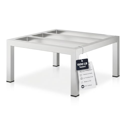 24" x 24" x 12" Aluminum Dunnage Rack Heavy Duty Floor Storage Stand, NSF for Commercial Use - size: 24"W x 24"D x 12"H
