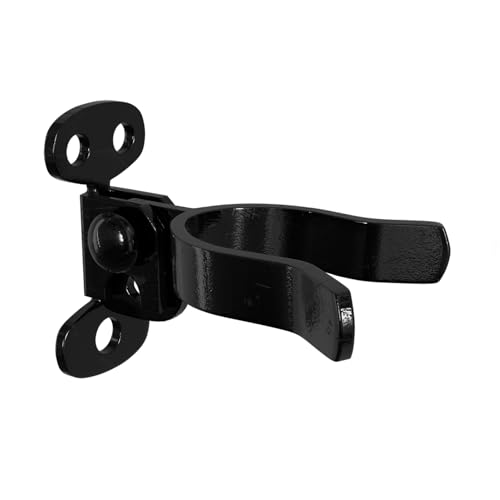 VIVIDA 1-3/8" Black Wall Mount Latch, Chain Link Fence Flat Back Gate Latch for 1-3/8" Gate Frame, Mounts to Wooden Fence Post or Wall, Black Chain Link Fence Parts, 1 PCS - size: 1-3/8" (1 PCS)