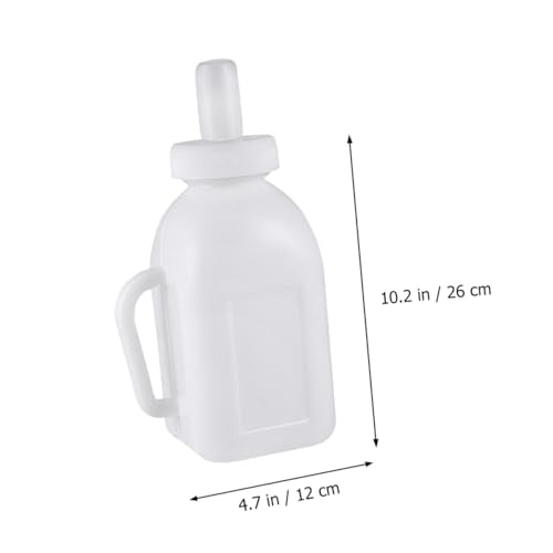 balacoo 1set Plastic Bottle Feeder for Breast Feeding Silicone Teats Farming Supplies for Livestock