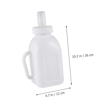 balacoo 1set Plastic Bottle Feeder for Breast Feeding Silicone Teats Farming Supplies for Livestock