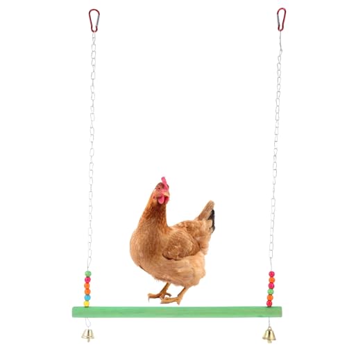 Garneck Chicken Swing and Ladder Wooden Climbing Frame for Hens and Roosters Pet Coop Toy Poultry Rack Bird Perch Accessory