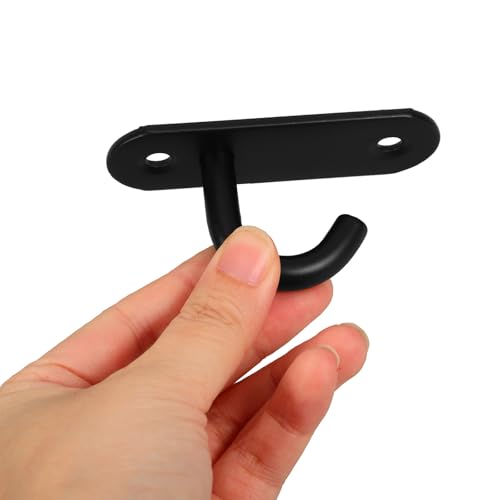 4pcs Compact Dark Stable Feeding Bucket Hangers Wall-Mounted Livestock Bucket Hooks for Horse Stalls and Farm Barn Accessories