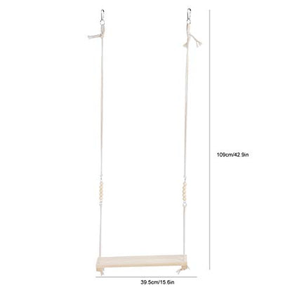 Chicken Swing Wooden, Pet Large Pinevood Stand Bar Hanging Toys Climbing Swings Safety Toy Chewing Biting Playing Ladder Ing for Hens Medium Bird