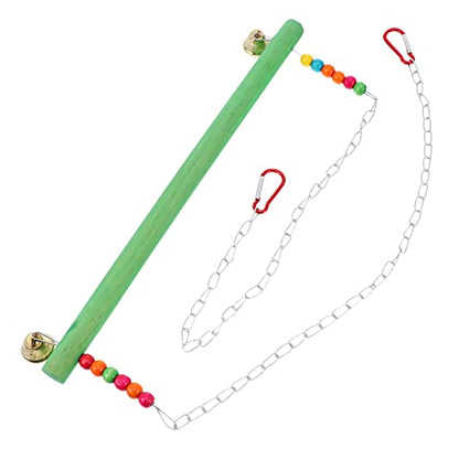 YARDWE Chicken Swing Toy for Coop Natural Safe Wooden Accessories Durable Perch Ladder for Poultry Run Rooster Hens Chicks Pet Parrots Birds Macaw Entertainment