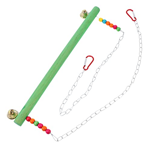 YARDWE Chicken Swing Toy for Coop Natural Safe Wooden Accessories Durable Perch Ladder for Poultry Run Rooster Hens Chicks Pet Parrots Birds Macaw Entertainment