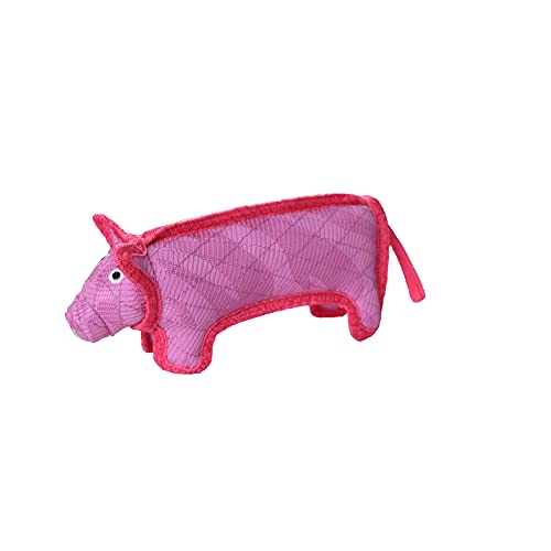 Tuffy® - DuraForce® : Pig Dog Toy: Ultra Durable Plush Toy with Multiple Layers & Reinforced Seams, Washable and Floats, DuraForce® Construction - color: Pink Pig