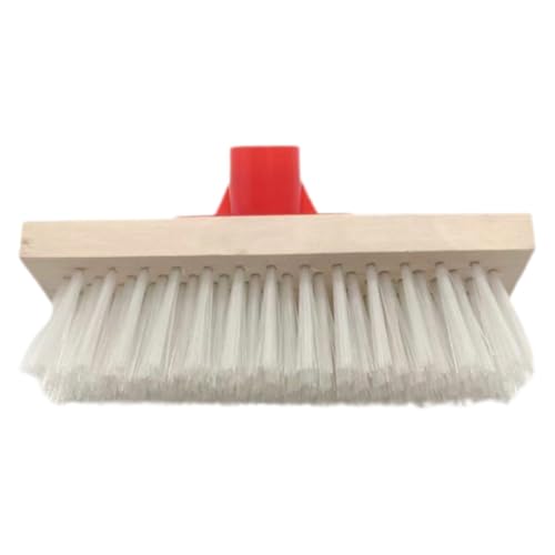 Stiff Bristle Floor Brush with Long Handle 40cm Nylon Scrub Decking Brush for Outdoor Patio and Bathroom Cleaning for Heavy-Duty Dirt Removal