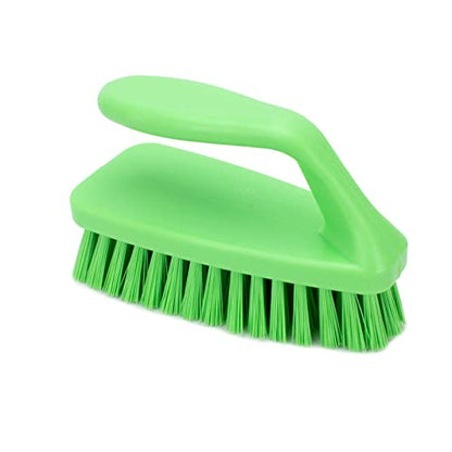 SPARTA Scrub Brush with Iron Shaped Handle and Stiff Bristles, Heavy Duty Scrubber Brush for Kitchen, Bathroom, Shower, Tile, Sink, Carpet and Bakepans, Polypropylene, 6 Inches, Lime, (Pack of 6) - color: Lime, size: 6 Inches (Pack of 6)
