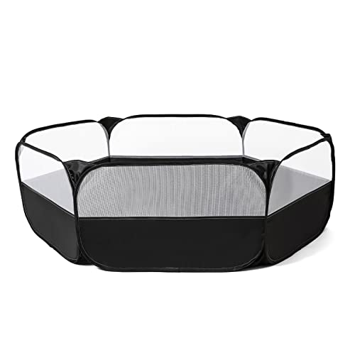 Foldable Ball Pit for Toddlers, Large Pop Up Ball Pits Kids Play Tent Crawl Playpen Ball Pool Playhouse Playpen with Storage Bag, for Boys Girls Dogs Cats Ferrets Indoor Outdoor, Black - color: Black