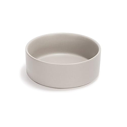 SPUNKYJUNKY 13.5OZ Ceramic Dog and Cat Bowl, Modern Cute Weighted Food Water Bowl for Replacement Grey (2 Pack) - color: Grey, size: 1.7 CUPS × 2