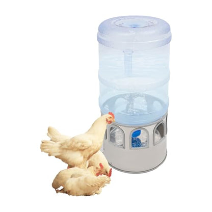 Heated Chicken Waterer 5 Gallon Chicken Waterer for Winter Temp Controlling for Chickens Heated Water Bowl for Chickens, Ducks, Pigeons Geese and Chicken Coop with Buckets