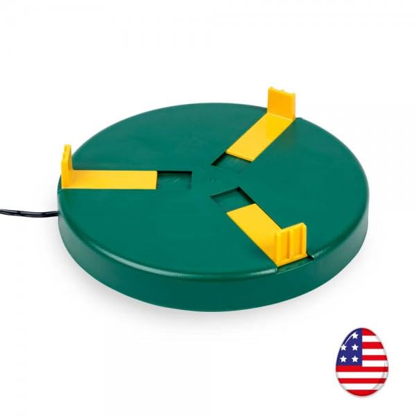 Hatching Time Water Heater and Deicer for Chicken, Duck & Turkey Drinkers - 10" Diameter - Electric Poultry Water Heater for Winter - Portable Design, Prevents Water Freeze for Outdoor Use
