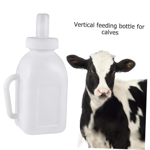 balacoo 1set Plastic Bottle Feeder for Breast Feeding Silicone Teats Farming Supplies for Livestock