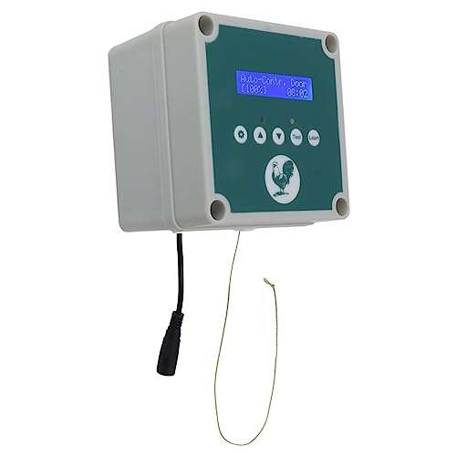 BSTiltion Automatic Chicken Coop Door Controller, Timer Remote Control Light Sensor Poultry House Door Actuator Motor Kit, with LED Display for Chicken Duck Goose (US Plug)