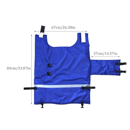 Calf Blanket Livestock Waterproof Warm Goat Blankets with Reflective Strips and Fasten Tape Windproof 3 Layers Thickened Calf Coat Vest for Winter Farm Livestock Supplies