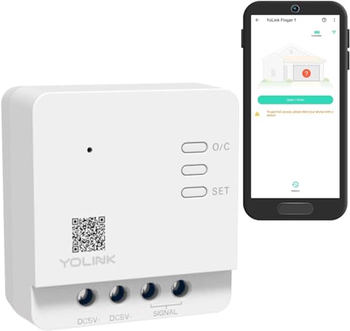 YoLink Garage Door Controller - Remote Control Existing Garage Door Opener, 1/4 Mile World's Longest Range Garage Door Operator Controller, YoLink Hub Required - color: White