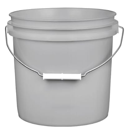 House Naturals 2 Gallon Food Grade Plastic Bucket with Screw on lid- 3 Colors- Made in USA containers- Pack of 3