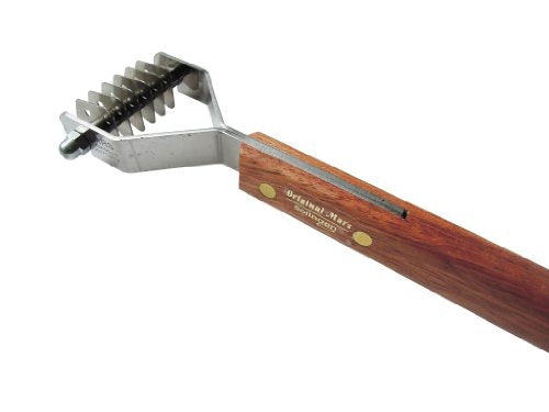 Mars Coat King Original Dematting Undercoat Grooming Rake Stripper Tool For Dogs And Cats, Stainless Steel with Wooden Handle, Made In Germany, 6-Blade