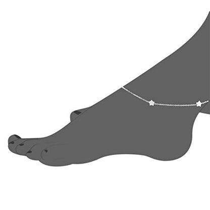 Charms Anklet Foot Bracelet for Women - color: Silver Star