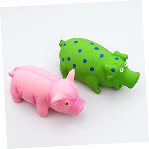 minkissy Adorable Pig Chew Toy for Dogs Creative Squeaky Sound Teeth Grinding Toy for Play and Reducing Boredom Made of Safe Material