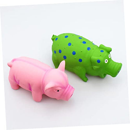 minkissy Adorable Pig Chew Toy for Dogs Creative Squeaky Sound Teeth Grinding Toy for Play and Reducing Boredom Made of Safe Material
