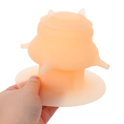 Pet Feeder Bowl with Nursing Nipple - Silicone Kitten Milk Feeder for Puppies and Small Animals - Puppy Milk Feeding Station for Animal Lovers - color: Beige