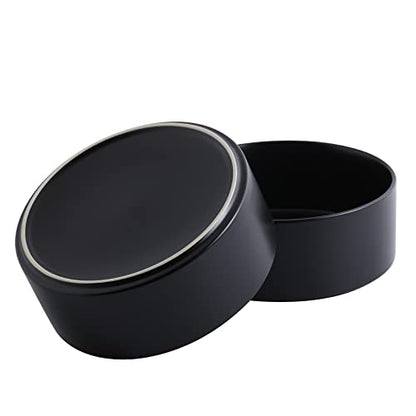 Black Raised/Elevated Ceramic Dog Bowl for Medium Large Sized Breeds,Large Dog Food Water Bowl with Stand,8 in Non Slip Heavy Weighted 1800ml/ 7.6 Cups/60 OZ - color: Black, size: 8 in