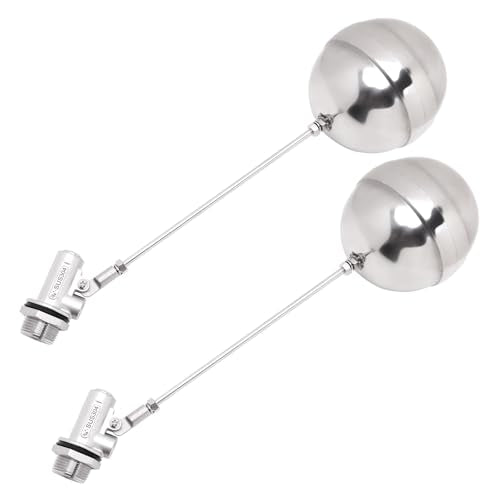 Stainless Steel Float Ball Valves - 3/4" NPT Male Thread Flow Control Float Sensor Valve Automatic Water Level Control Float For Tank Pond Water Tower (pack of 2) - size: 0.75 Inch
