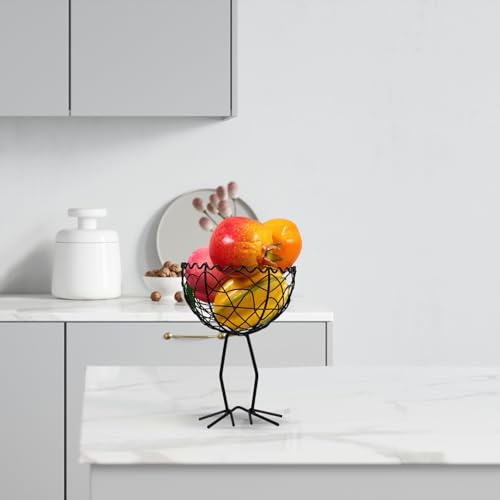 Luxshiny Wire Fruit Basket Storage Organizer for Kitchen Counter Multi-purpose Sundries Basket for Fruits Vegetables and More Design for Everyday Use