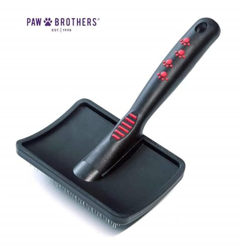 Paw Brothers Soft Pin Curved Slicker Brush for Dogs, Coated Tips, Maximum Coverage, Gentle on Skin, Size 3" x 5.5", Small - style: Universal Small