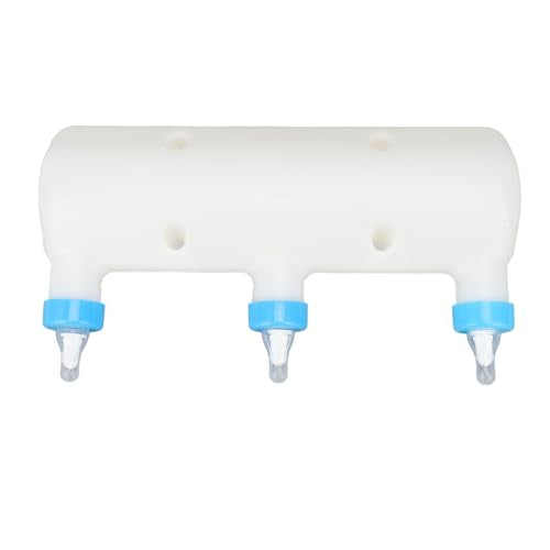 GLOGLOW 3 Head Small Animal Milk Feeder, Piglet Milk Bottle Lamb Milk Feeder Goat Feeder with Silicone Nipple for Puppy Kitten Feeding Farm Drinking Equipment