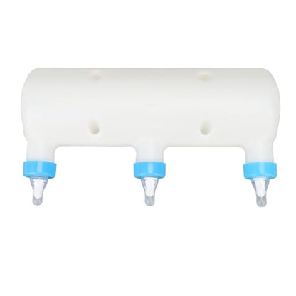 GLOGLOW 3 Head Small Animal Milk Feeder, Piglet Milk Bottle Lamb Milk Feeder Goat Feeder with Silicone Nipple for Puppy Kitten Feeding Farm Drinking Equipment