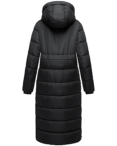 Womens Winter Maxi Long Parka Coats Puffer Down Quilted Jacket with Hood - color: Black-303, size: Small