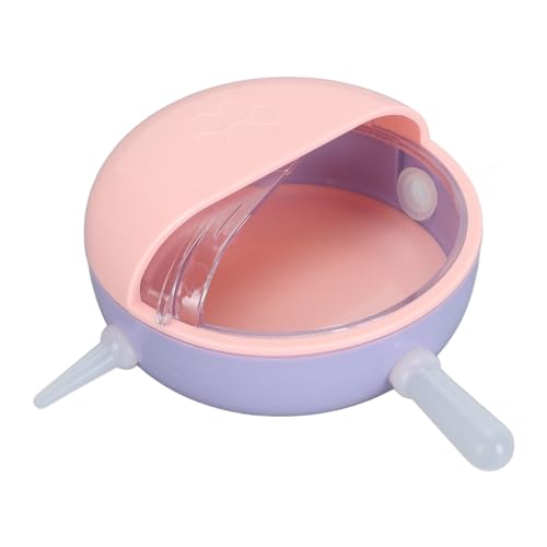 Semme Pet Milk Bowl with 5 Nipples Breathing Device for Kittens Puppies Small Animals Safe Feeder with Lid (Pink) - color: Pink