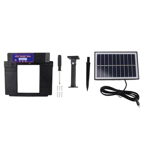 Automatic Chicken Coop Door, Lightweight Durable Solar Powered with Timer and Infrared Anti Pinch Sensor, for Poultry Coop Chicken Duck Goose (Black) - color: Black