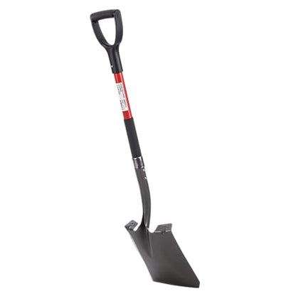 Radius Premium 41-Inch D-Handle Square Point Shovel, Heavy Duty Steel Shaft, Flat Head Transfer Shovel for Landscaping & Yard Work - style: D-Handle, Square Point