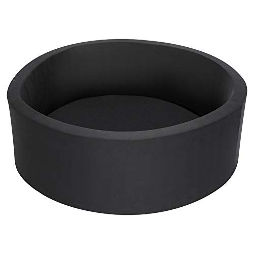 TrendBox Soft Foam Sponge Indoor Round Ball Pit,Ideal for Children - Black - color: Black, size: 90CM
