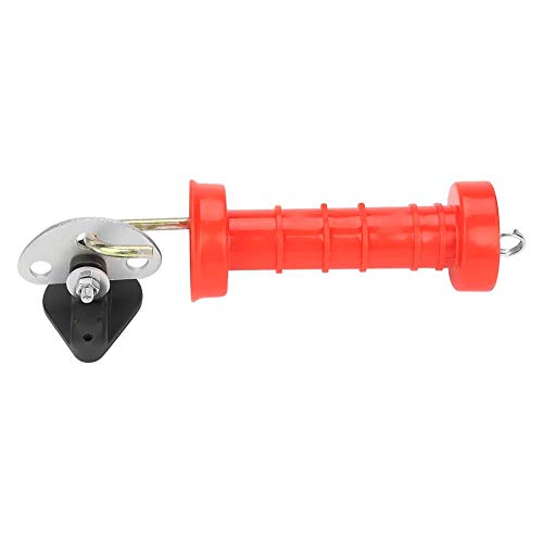 Electric Fence Handle Set, Pack of 10 Red Heavy Duty Electric Fence Gate Handle Insulators, Insulated Spring Fence Gate Handles with 10 Pcs Insulators for Electric Fences, 7.5 x 2.4in