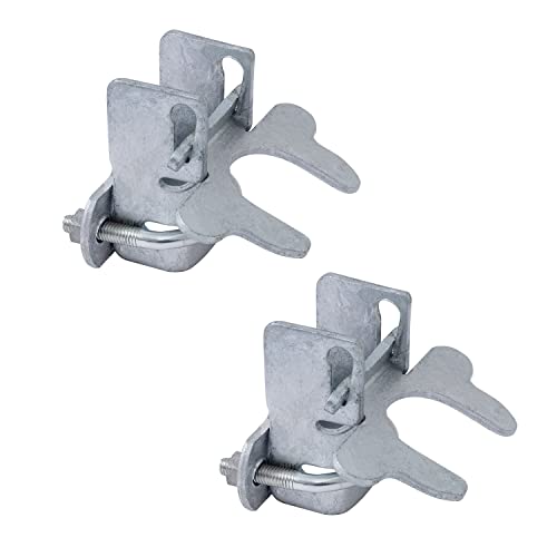 VIVIDA Kennel Gate Latch 1-3/8", Chain Link Dog Kennel Latch, for 1-3/8" Gate Frame & 1-3/8" Panel Frame, U-Bolt & Nuts Included, Galvanized Steel, 2 PCS - size: 1-3/8" (2 PCS)