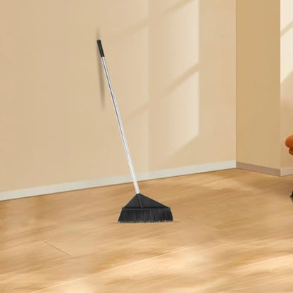 Heavy-Duty Long Handle Stiff Bristle Broom - Indoor/Outdoor Floor Sweeper for Tough Cleaning Tasks