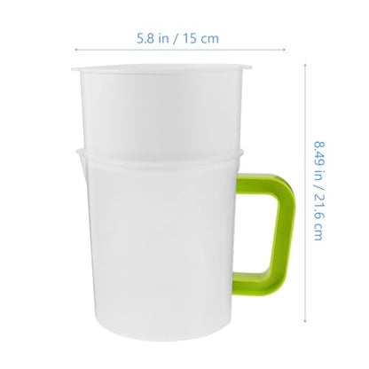 Reusable Soy Milk Strainer Set 1.5l with Ultra-fine Mesh Filter and Brush Kitchen Food Strainer for Juice Yogurt and Nut Milk Sturdy Mesh Filter for Home Cooking